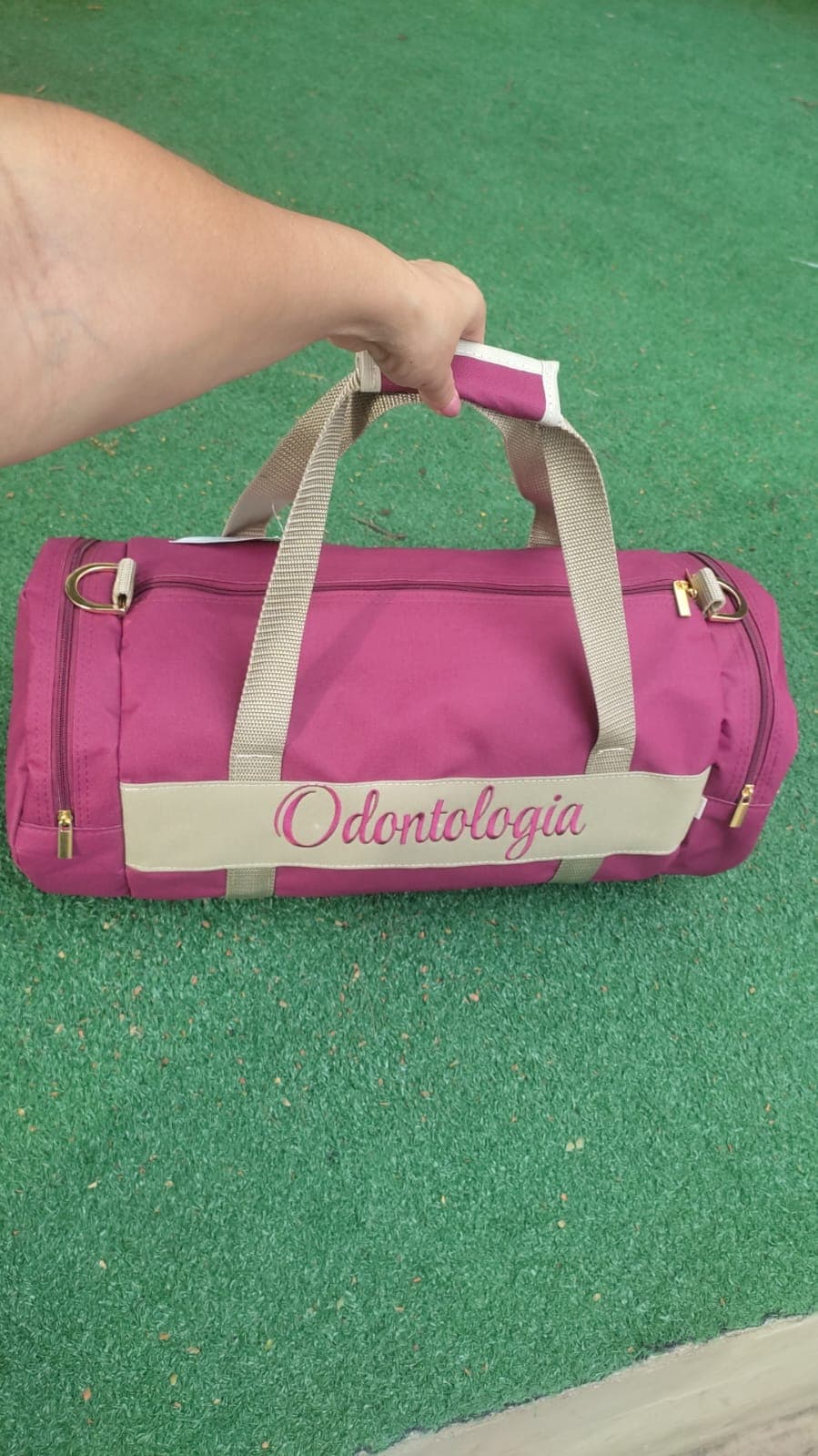 Baú redondo g com dois bolsos laterais